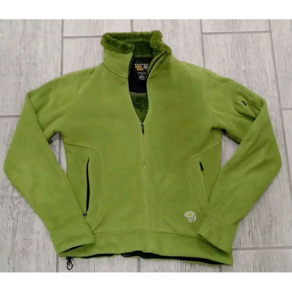 Mountain Hardwear Green Full 3/4 zip Sweatshirt Women's XS PT TP 3 pocket. Nice